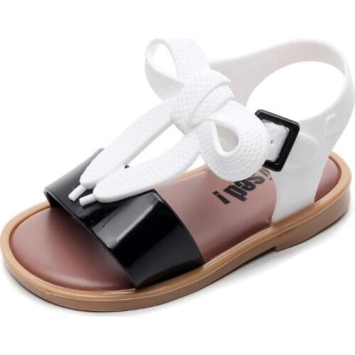 Mini Melissa Mickey Bow Shoes 2020 New Summer Girls Jelly Shoe Princess Non-slip Kids Beach Sandal Toddler Sandals Princess