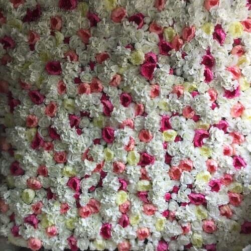 Mixcolor 8PCS/ lot Artificial silk Rose hydrangea and peony flower wall wedding background decoration Flower stage TONGFENG