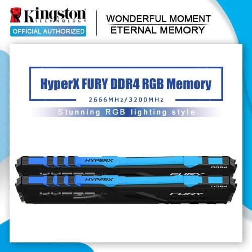 HyperX FURY RGB DDR4 Memory 2666MHz 3200MHz 3600MHz DDR4 DIMM XMP 8GB 16GB Memoria Ram Kingston Memory Rams for Desktop