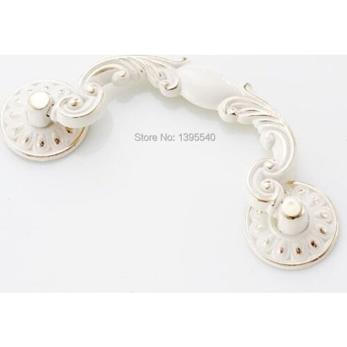 New 128mm Cabinet Kitchen Knobs&Hanles Euro-Style Bedroom Furniture Drawer Knobs Ivory Knobs Closet Handle Doors Pulls Bars