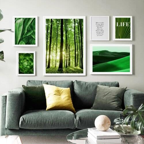 Desert Forest Tropical Plant Leaf Wall Art Print Canvas Painting Nordic Canvas Posters And Prints Wall Pictures For Living Room