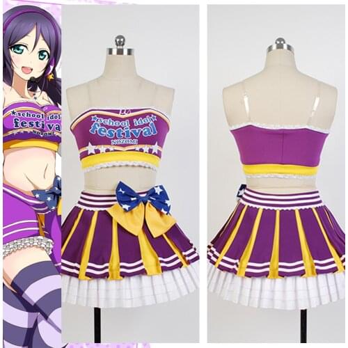 Love Live LoveLive! Nozomi Tojo Cheerleaders Cosplay Costumes For Women Girls Halloween Carnival Costume