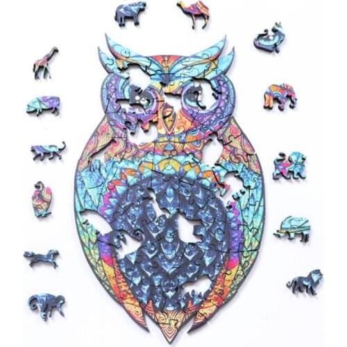 Hell-level Special-shaped Wooden Puzzle Customized Irregular Three-dimensional Puzzle Three-dimensional Animal Toy Puzzle