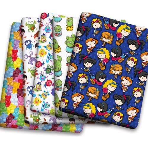 Spring Summer Cotton Super Dense Sewing Fabric Making Womens Wear Dress Children Clothing Home Clothes Cloth c01 0.5Meter