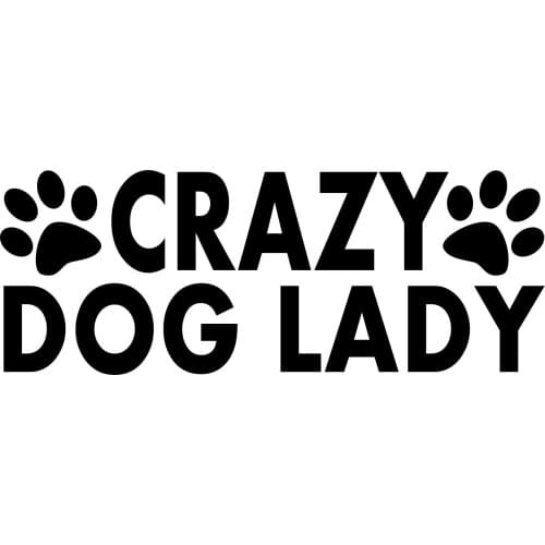 Crazy Dog Lady I Love Sticker Heart Decal Vinyl Bumper Decor CAR Graphic Wall