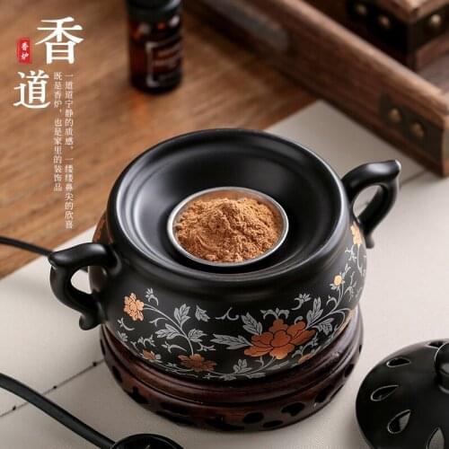 Waterfall Lotus Incense Burner Holder Buddhist Sandalwood Wax Warmer Electric Candle Incienso Quemador Incense Burner Backflow