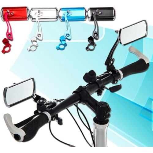 2Pcs Angle Adjustable Safety Bicycle Mountain Bike Cycling Handlebar Rear View Mirror Wide Range Back Sight Reflector