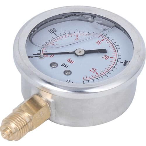 Tyre Pressure Meter TS-PGG604-25bar 1/4BSP Y60 High-Accuracy Oil Filled Pressure Gauge Meter 0-25bar 0-400psi Manometro Digital