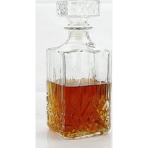 1PC 800ML Glass Decanter Vintage Glass Liquor Whiskey Crystal Bottle Wine Decanter Home Bar Tools Barware Supplies JR 1084