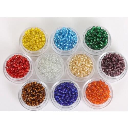 10 colors 4mm 600pcs Silver Color Lined Czech Glass Seed Beads Spacer Loose beads For Jewelry Making DIY Necklace Accessories