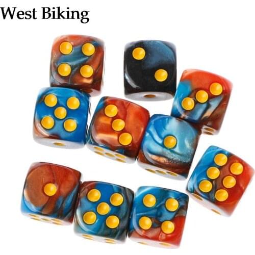 10pcs Six Sided 12mm Transparent Cube Round Corner Portable Table Playing Games