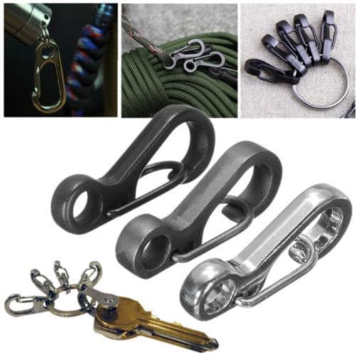 EDC SF mini spring keyring survive climb hook backpack tactical Carabiner paracord gear hang Quickdraw camp hike mountain clasp