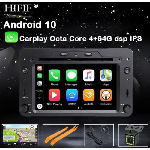 2 din Android 10 GPS Navigation Autoradio For Alfa Romeo 159 Brera Spider Sportwagon 2006 Car DVD Player Head Unit Wifi Audio