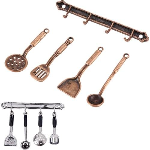 5pcs 1:12 Miniature Alloy Kitchenware Doll House Accessories