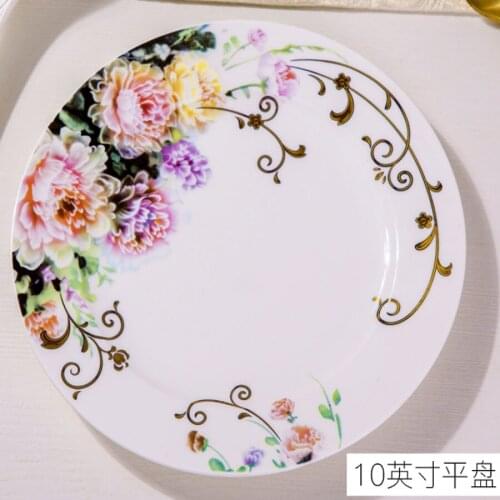 60 Heads jingdezhen ceramics Tableware Rice Bowl Dish Salad Noodles Bowl Plate Dinnerware Sets chinese dishes Tableware посуда