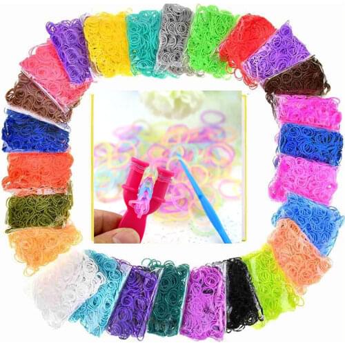 600 pcs/bag Rubber Band Weaving Girl DIY Hand Knitting Rainbow Machine Loom s