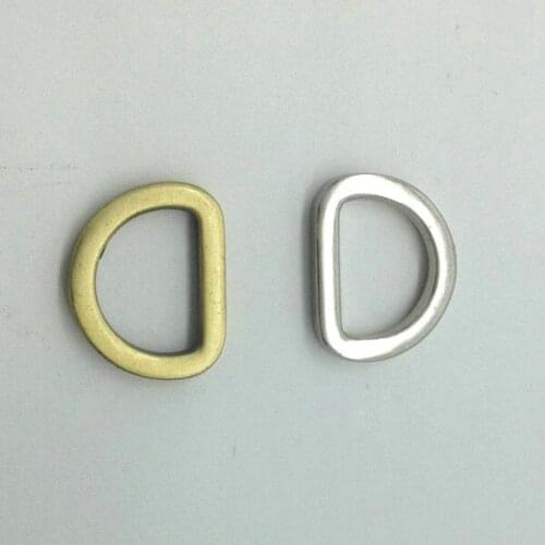 9/16 inch Flat Cast D Rings,Silver Finish 12mm inner Dia Metal Rings 100pcs/lot
