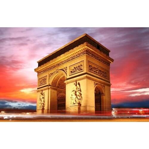 Full Square/round Drill 5D DIY Diamond Painting Paris Arc de Triomphe Mosaic Diamant Embroidery landscape Decor home P23