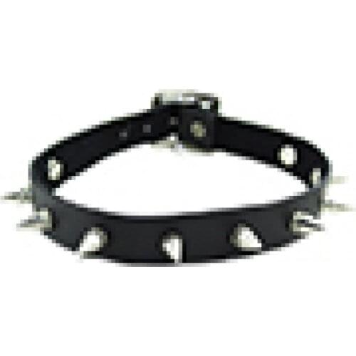 Gothic Men Women Unisex Faux Leather Spike Rivet Choker Punk Necklace Jewelry