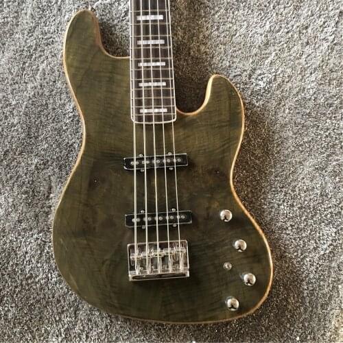 Kaiyun Factory custom shop 5 string bass guitar TBK Basswood body Rosewood finger custom bass guitar