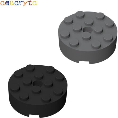 Aquaryta 20pcs Technology Building Blocks Parts Bricks Plates 4x4 Cylindrical Compatible 87081 DIY Educational Tech Toys Gift