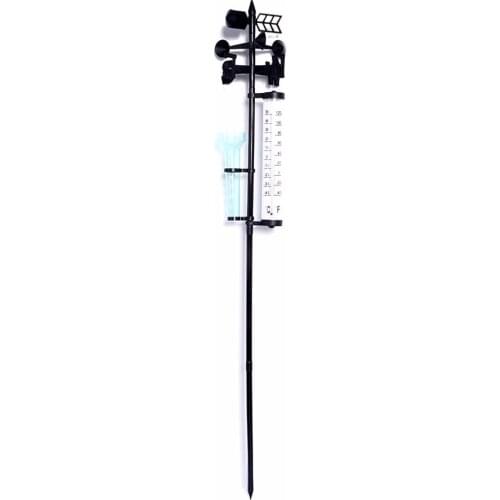 Garden Outdoor Weather Station Meteorological Measurer Vane Tool Wind Rain Gauge