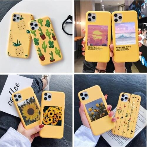 Soft TPU Phone Case For iPhone 12 Pro Mini XR XS Max 7 8 6 6S Plus SE 2020 Cover For iPhone 11 Pro Sunflower Flower Shell Fundas