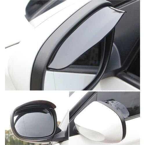 2pcs PVC Car Back Mirror Eyebrow Rain Cover sticker For Jeep Renegade Wrangler JK Grand Cherokee Compass Patriot liberty