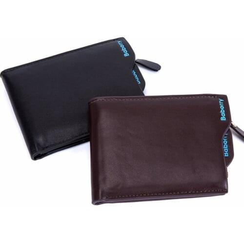 New Fashion Men Wallets with Coin Pocket Small Mini Wallet Purse Zipper card Money Clip Purses