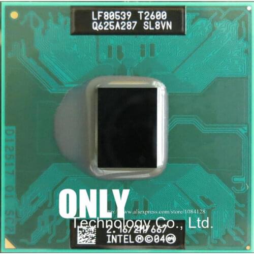 Free shipping T2600 CPU (2M Cache,2.16GHz,667MHz FSB) PGA478,Dual-Core Laptop processor 945GM