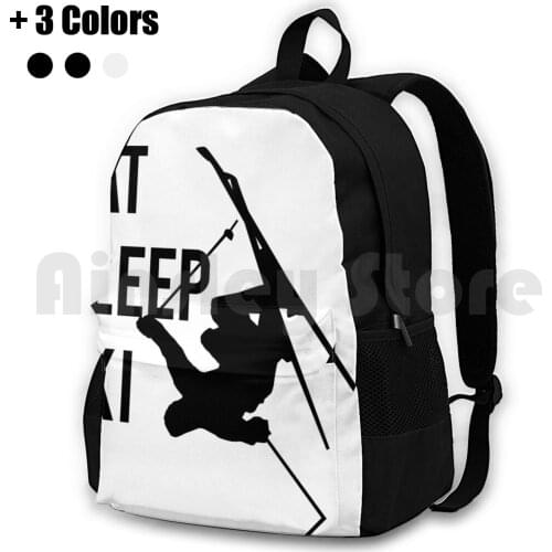 Eat Sleep Ski Outdoor Hiking Backpack Riding Climbing Sports Bag Downhill Skiing Eat Extreme Sports Mountain Skiing Ski Skier
