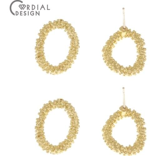 Cordial Design 100Pcs 13*17MM Jewelry Accessories/Earrings Stud/Oval Shape/DIY Making/Hand Made/Jewelry Findings & Components