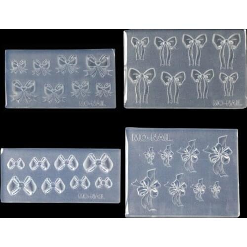 Super Mini Bowtie Ribbon Silicone Resin Mold Small Bowknot Nail Art Decor Mold AXYD