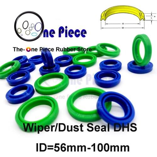 20PCS DHS Wiper seal ID=56-100mm Dust ring double lip seal hydraulic cylinder parts industry Polyurethane PU Rubber scraper ring