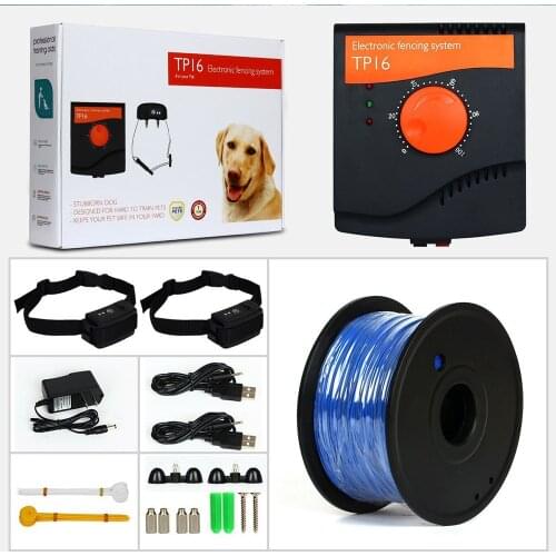 TP16 5625 Square Meters Pet Dog Electric Fence Waterproof Rechargeable Dog Training Electric shock Dogs Collar Dog accessories