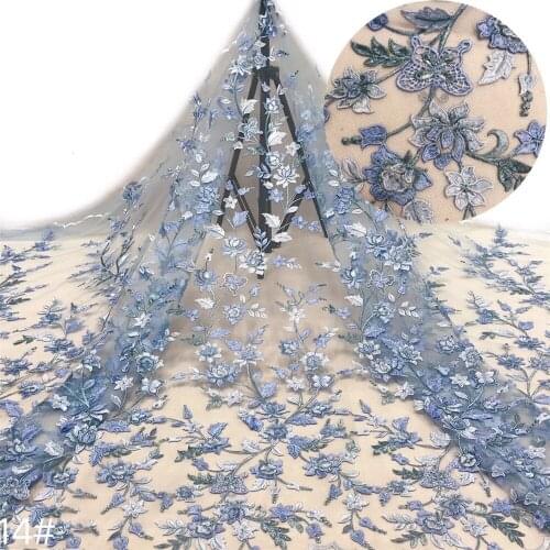 High-quality fresh and elegant flat embroidery floral tulle embroidery, suitable for fashionable ladies party dresses