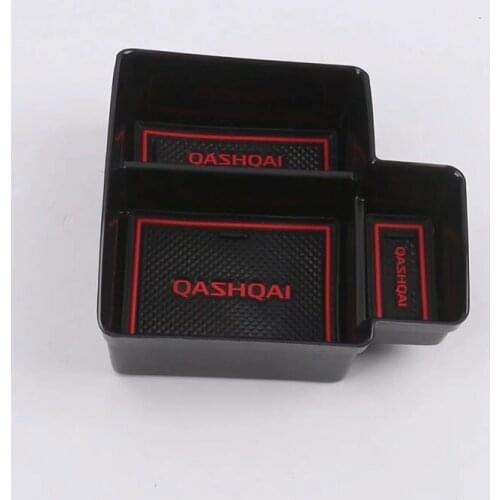 Car Central Armrest Storage Box For Nissan Qashqai J11 2014-2018 Console Arm Rest Glove Tray Holder Case Pallet Container