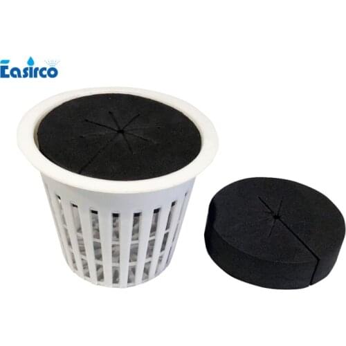 10pcs/pack)7CM Mesh pot with clone collar set Net cup for Hydroponics system. Free shipping