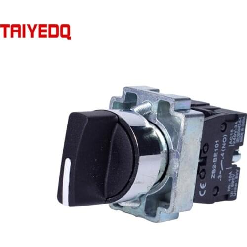 2/3 Positions Latching Self-Locking Selector Push Button Switch Knob Switch 600V Rotary Switch 22mm