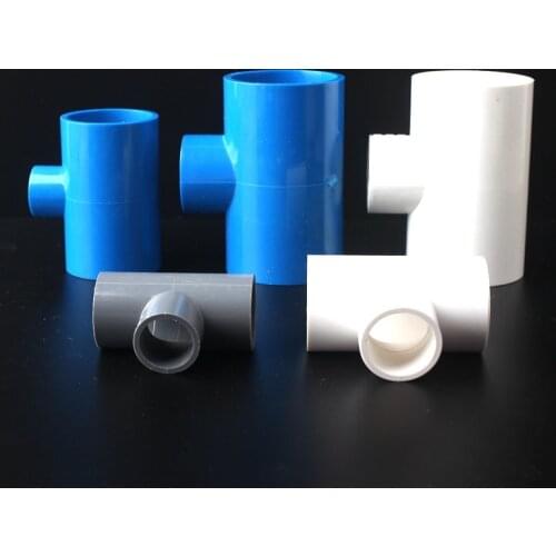 20-50Mm 3-Way PVC Pipe Reduce Connector Garden Irrigation Water Tank Aquarium Water Supply Pipe Adapters Hose Connection