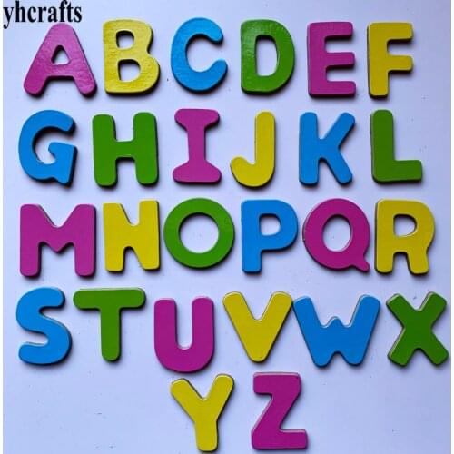 26PCS/LOT.Capital alphabet Letters fridge magnet English self learning Teach your own Intelligence toys DIY puzzle games Gifts