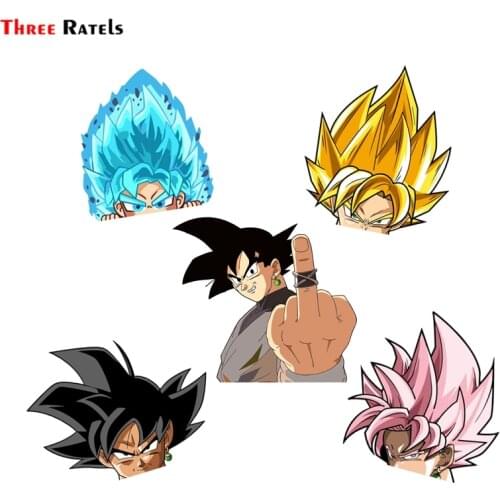 Three Ratels FC38 3D Peeking Anime Car Window Sticker PVC Decal for Kids Room Wall Laptop