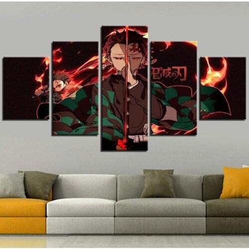 5 Pieces Anime Manga Vampire Killer Figure Pictures Sumijiro Posters Modern Wall Art Canvas Painting for Living Room Home Decor