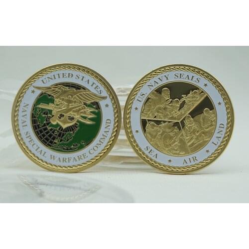5pcs/lot Navy SEALS Special Forces Challenge Coin Seal Team US Military SEA AIR LAND Commemorative Souvenir Coins Collectibles