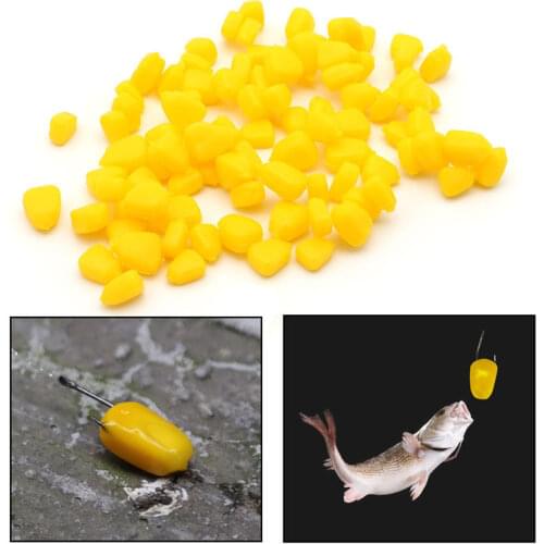 50Pcs Corn Smell Carp Fishing Lures Baits Freshwater Soft Bait Plastic Artificial Flavor Carp Baits Corn Fishing Lures