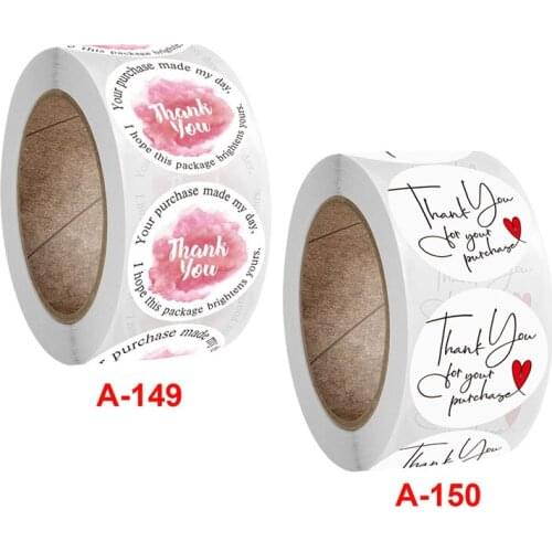 500pcs/roll Explosive Packaging Thank You for Love Elegant Handmade Crafts Decorative Envelope Sealing Sticker Stationery Label