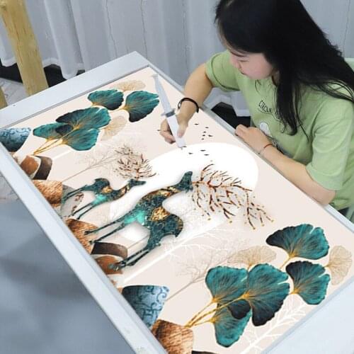 5D Diamond Painting Full Diamond Living Room Rich Deer Manual Point Paste Diamond Show Crystal Stickers Diamond Paintings