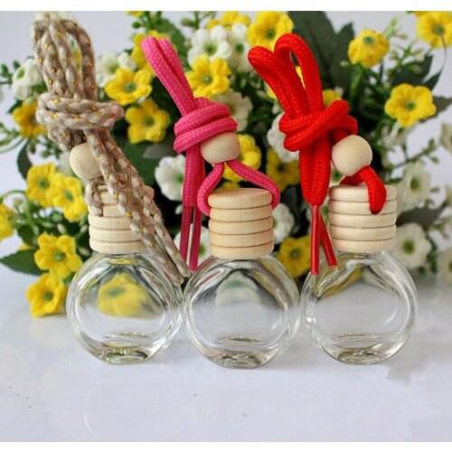 6ML Simple Round Car Hanging Bottles Car Perfume Accessories Bottle Empty Perfume Bottle F20172533