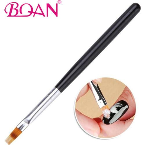 BQAN 1pc Black Nail Art Design UV Gel Gradient Ombre Drawing Painting Wooden Handle Nylon Head Manicure DIY Pen Tool