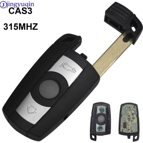 868MHz 3 Buttons Blank Remote Car Key Fob Shell Case with Chip for BMW CAS3 System X5 X6 Z4 1/3/5/7 Series Vehicle Smart Key